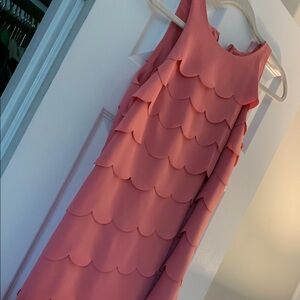 Pink Sleeveless Halter Sheath Dress